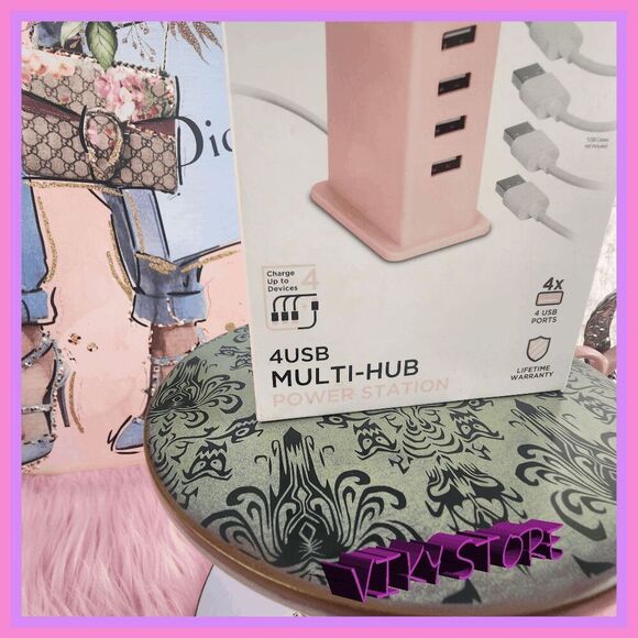 💕 NWT iHome 4USB Multi-Hub Power Station Fast Charge #7171 💕 - Picture 6 of 6